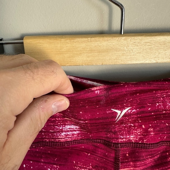 Old Navy Active Women's Burgundy-Red Abstract Athletic Yoga Pant Leggings XS - Picture 5 of 13